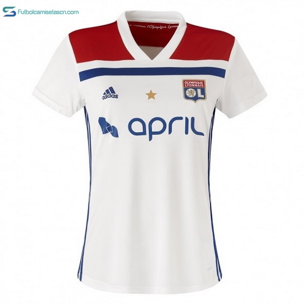 Camiseta Lyon 1ª Mujer 2018/19 Blanco